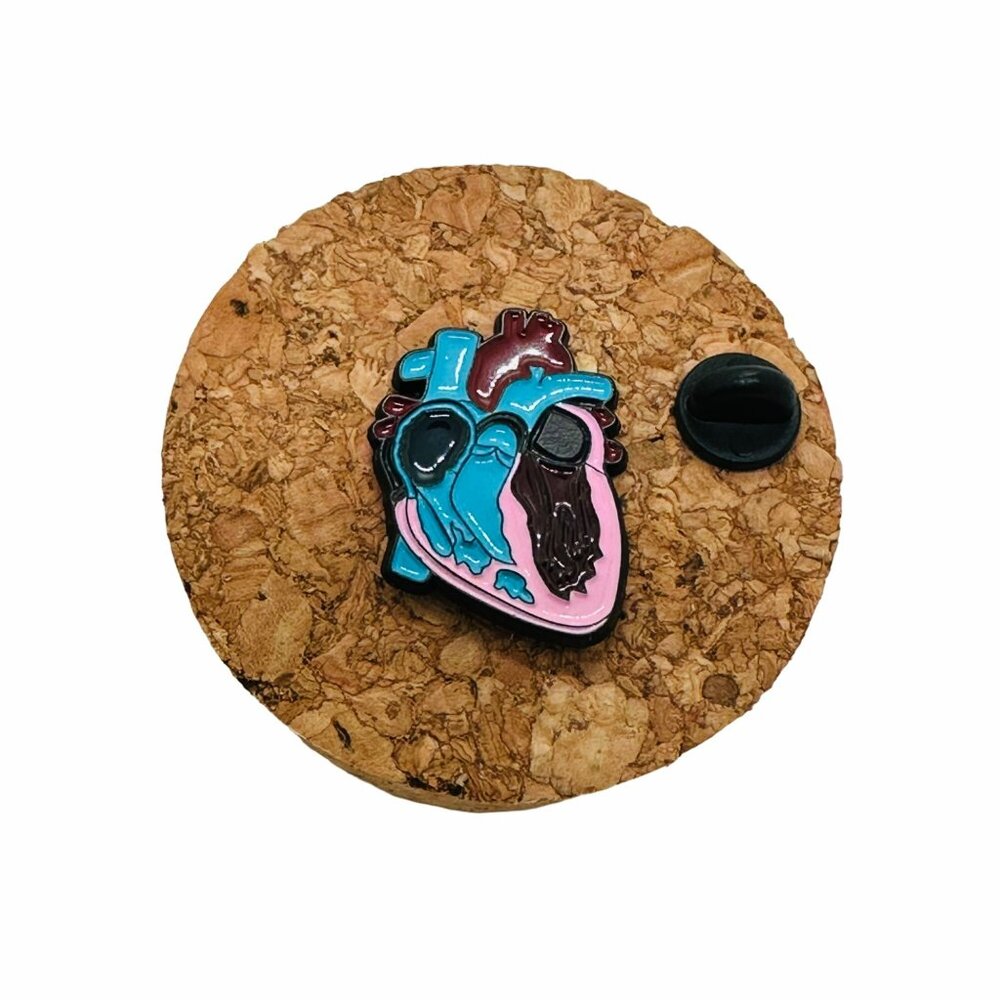 ✨Enamel Pin with heart lapel - Human organ heart lapel brooch for doctors✨ - Picture 2 of 5